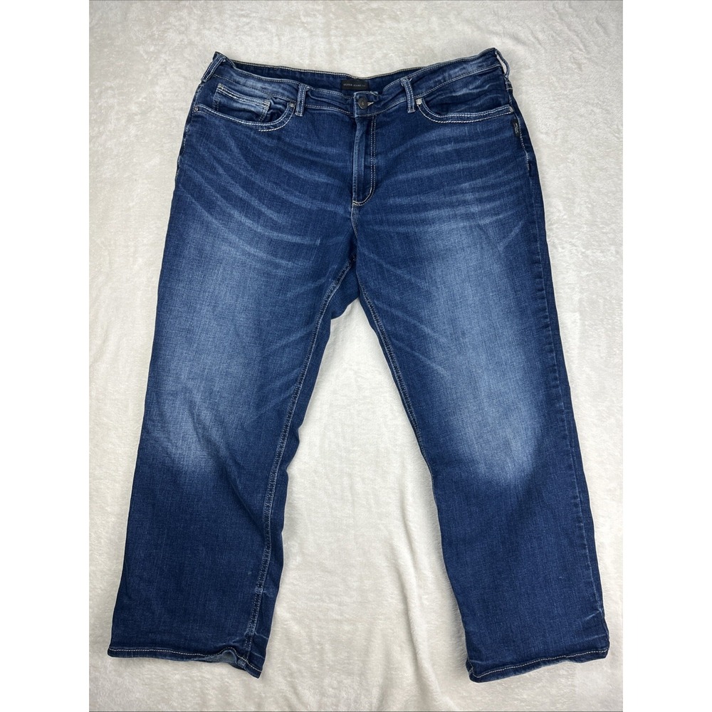 Silver Jeans Co Gordie Relaxed Straight Jeans Men's 40 x 30 Blue Medium Wash